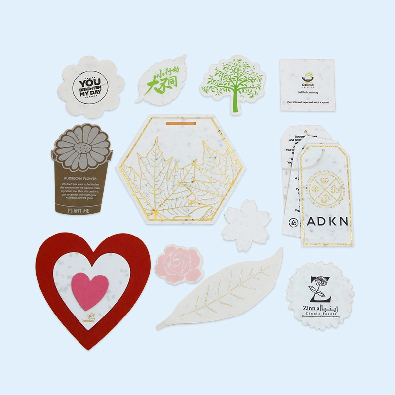 Custom Plantable Seed Paper Tag Seed Paper Card