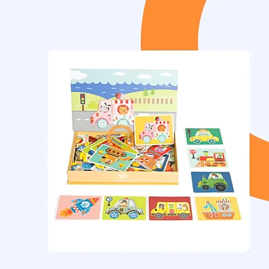 맞춤 어린이 조기 학습 어린이 교육 몬테소리 장난감 자기 직소 퍼즐
