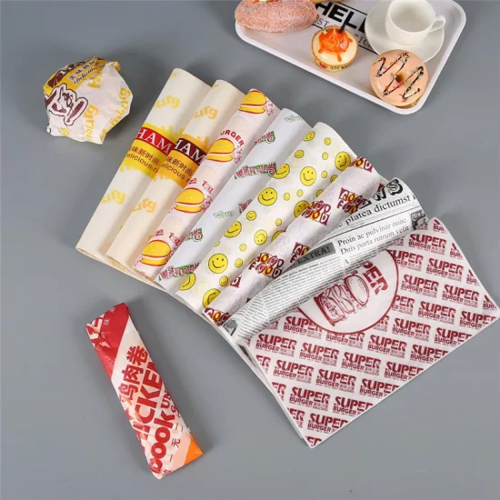 케밥 버거 킹 브라운 푸드 종이 접는 장치 가방